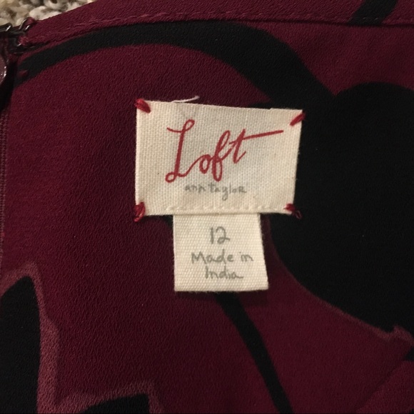 Loft Red and Black Dress - Picture 6 of 7